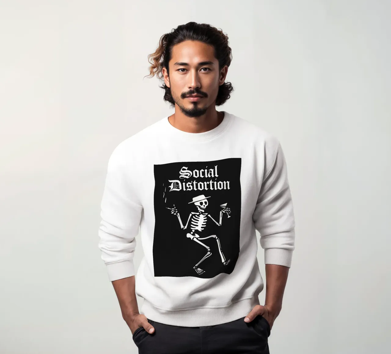Art du groupe Social Distortion sweat de vanhesling