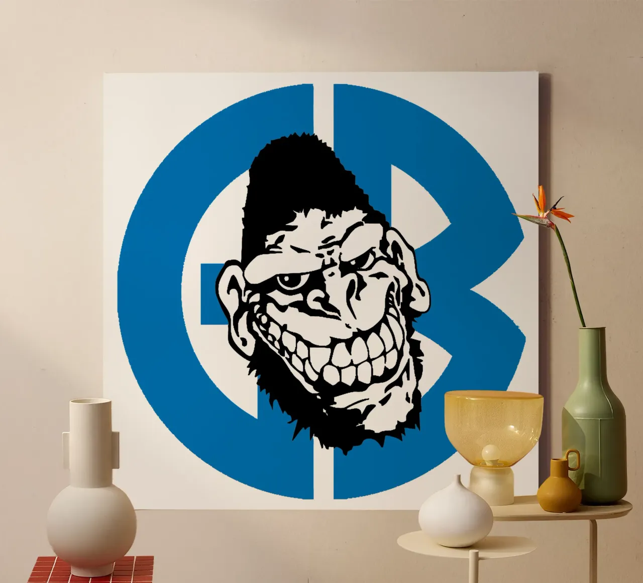 Gorilla Biscuits canvas met Baklijst van Gladysrg