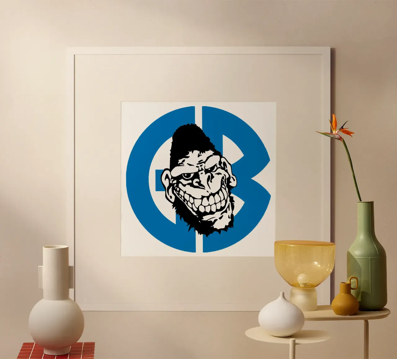 Gorilla Biscuits poster with wooden frame by Gladysrg
