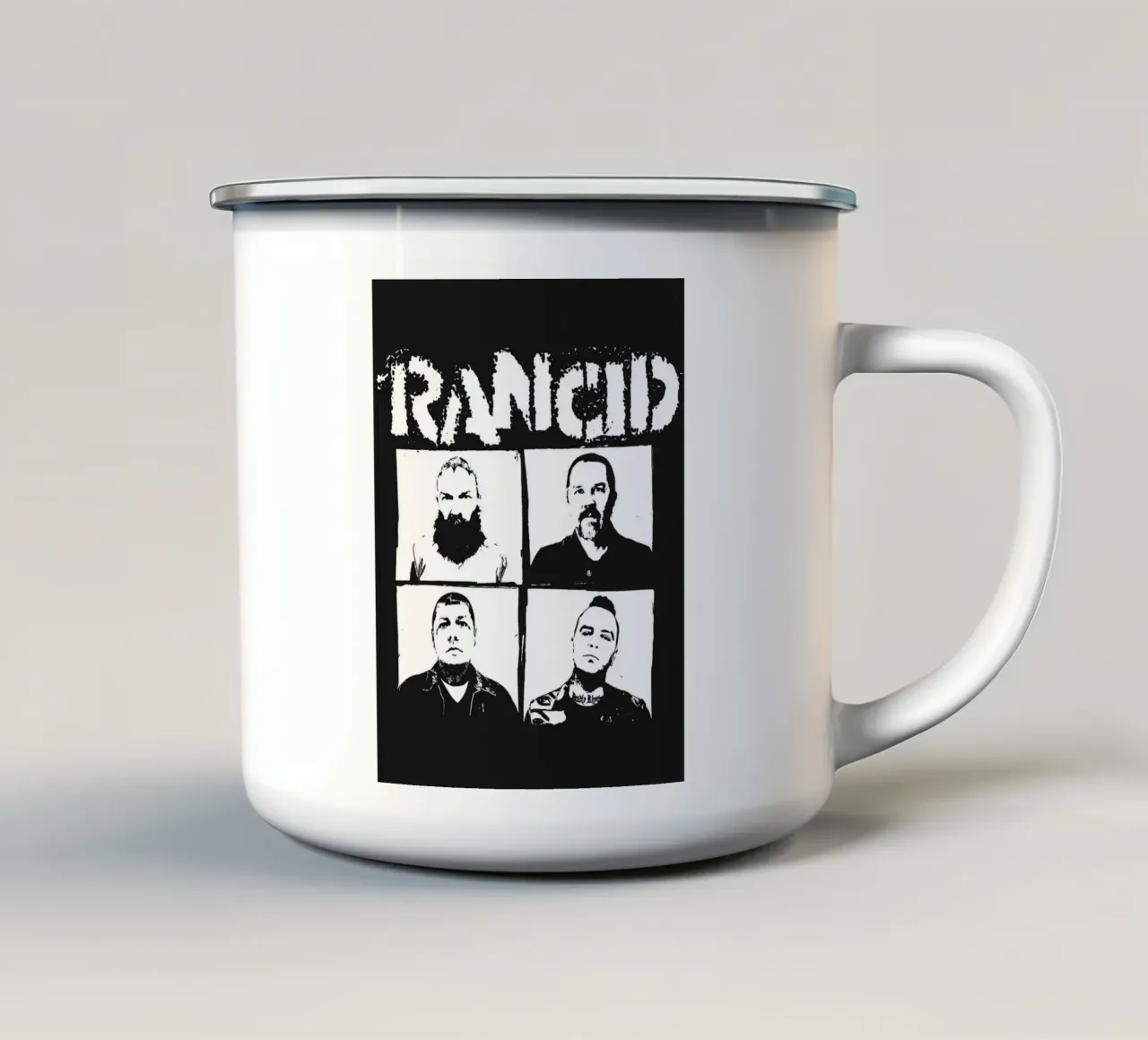 art du groupe rancid mug en émail de vanhesling