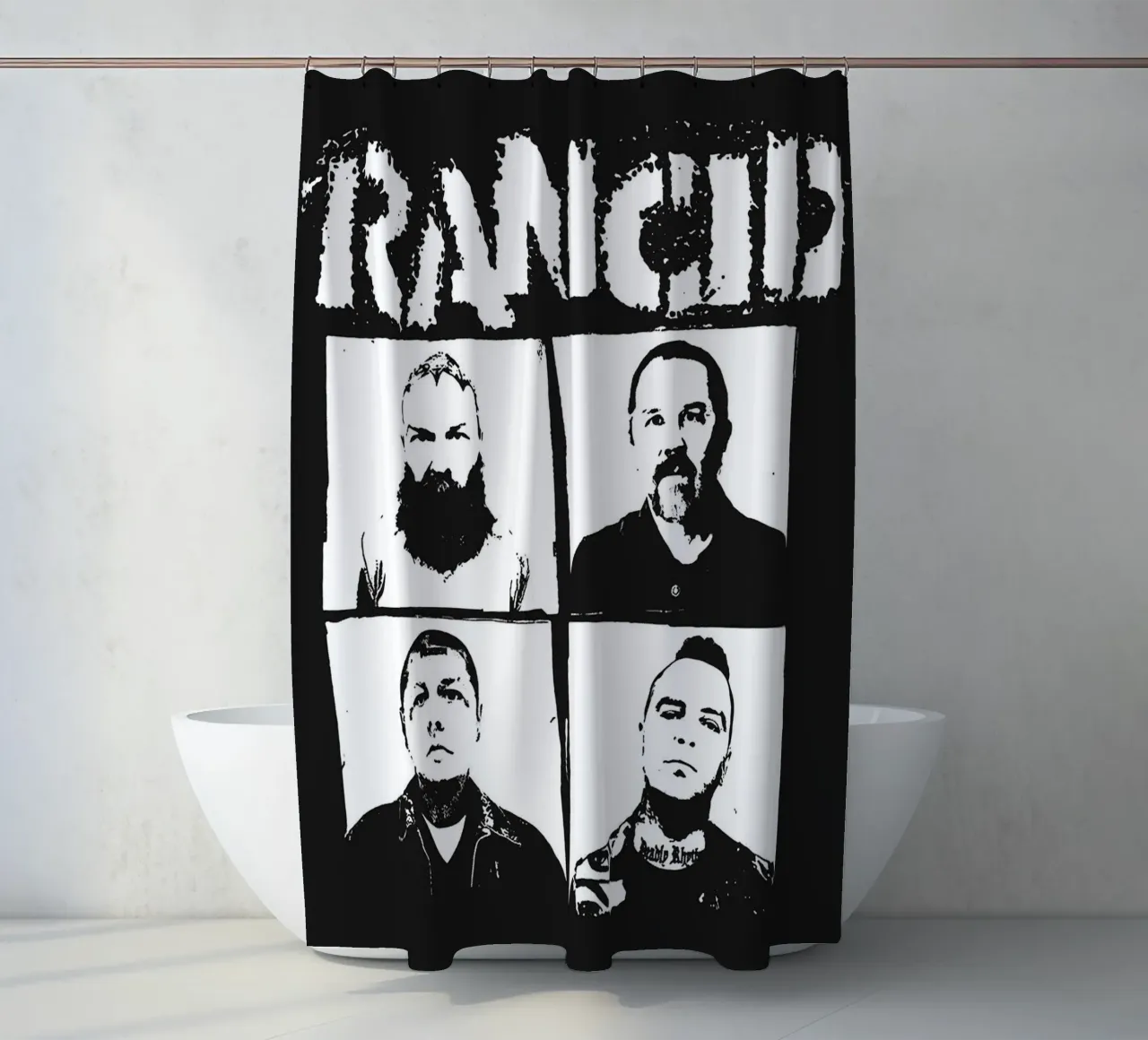 rancid band art shower curtain by vanhesling