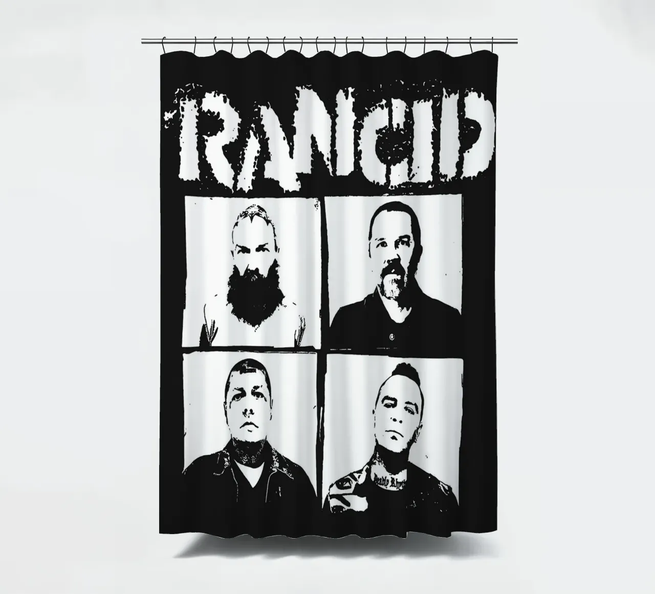 rancid band art shower curtain by vanhesling