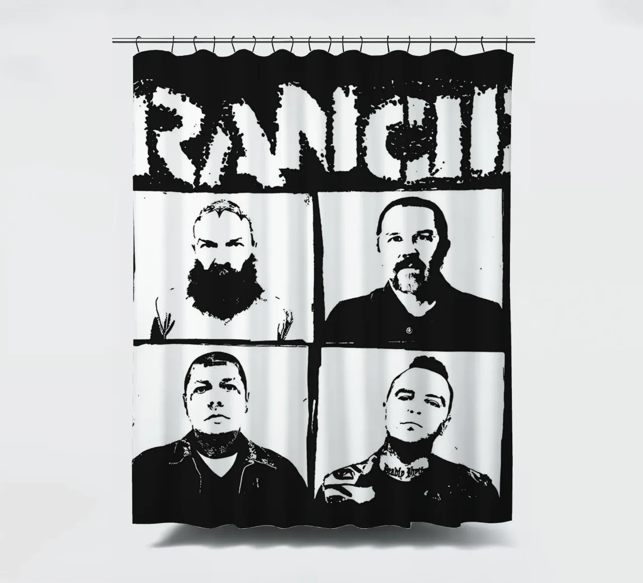 rancid band art shower curtain by vanhesling