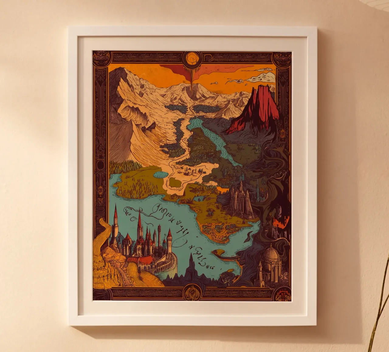 Middle-earth Map – Vintage Fantasy Edition hahnemühle by Mittelerde Atelier