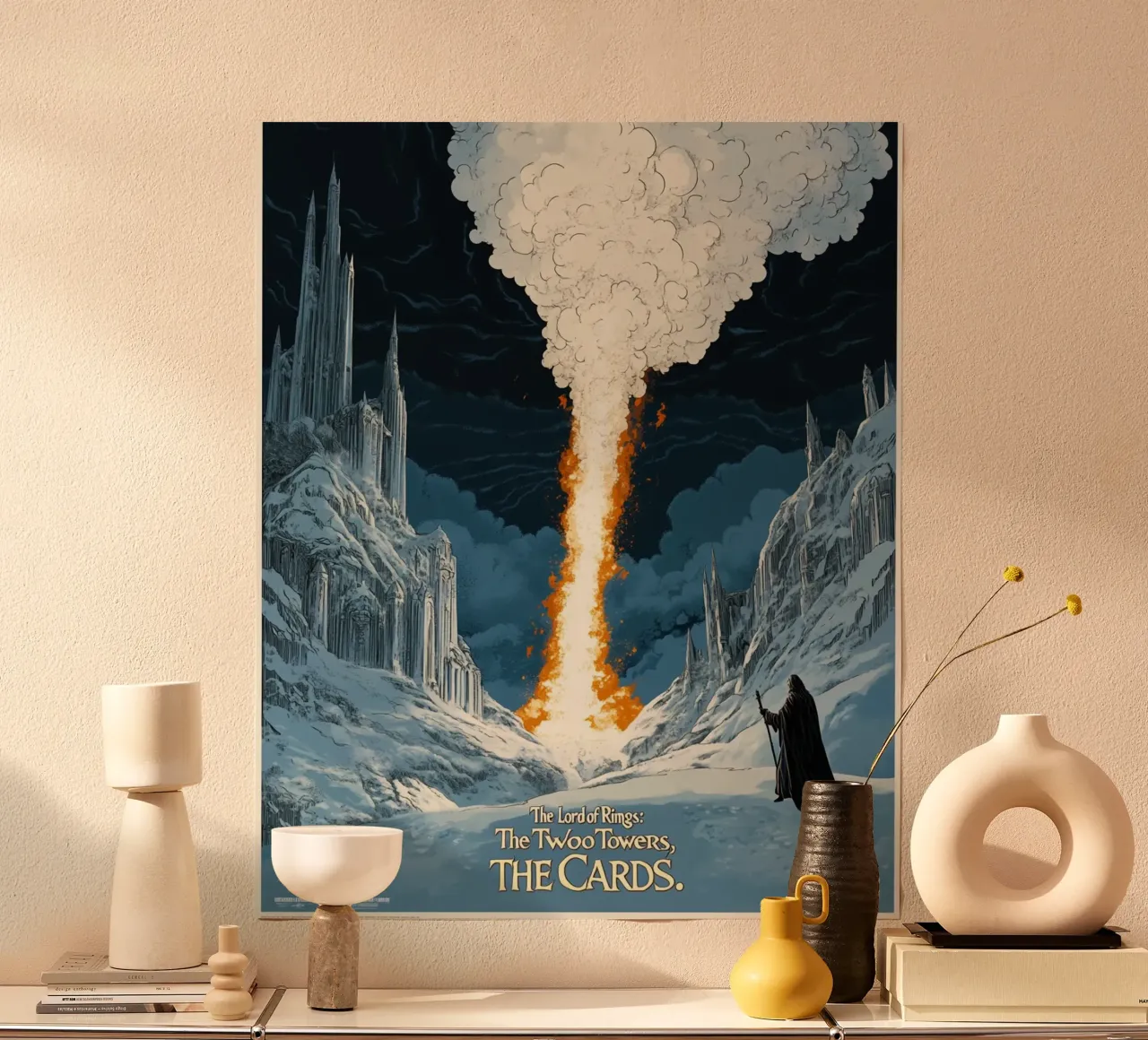 Le Carte - Fuoco e neve nelle Due Torri carta hahnemühle da Mittelerde Atelier