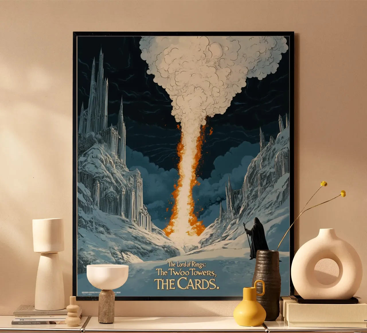 Le Carte - Fuoco e neve nelle Due Torri carta hahnemühle da Mittelerde Atelier