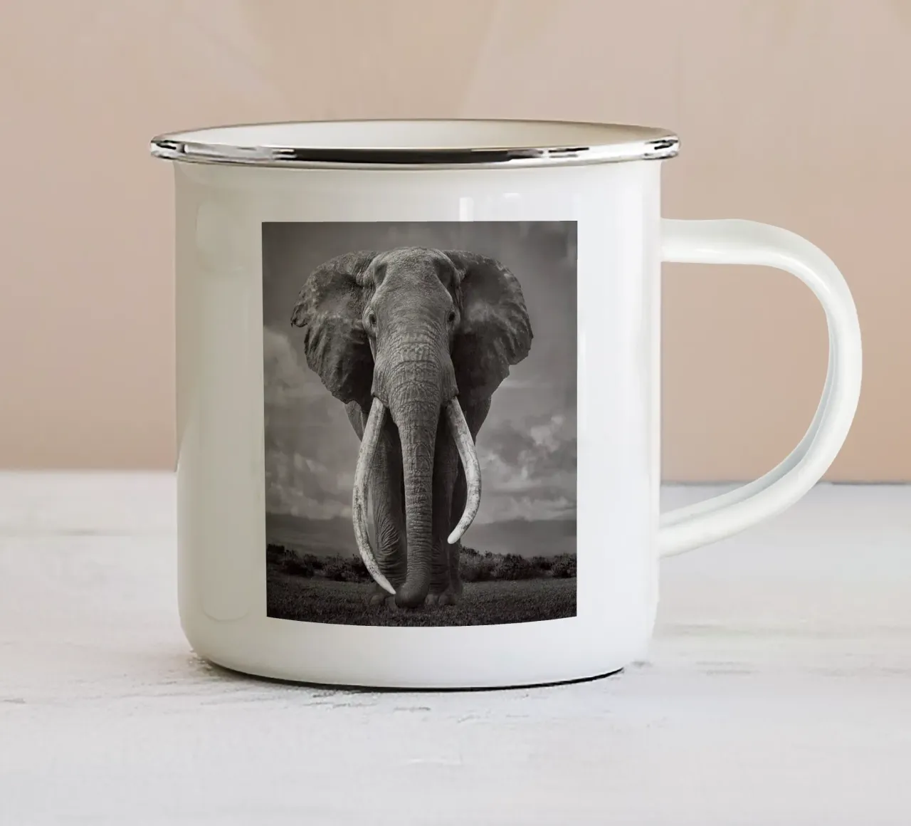 Il re della giungla tazza in smalto da christal shop
