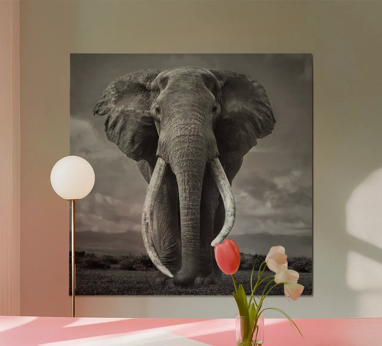 Il re della giungla poster con telaio in legno da christal shop