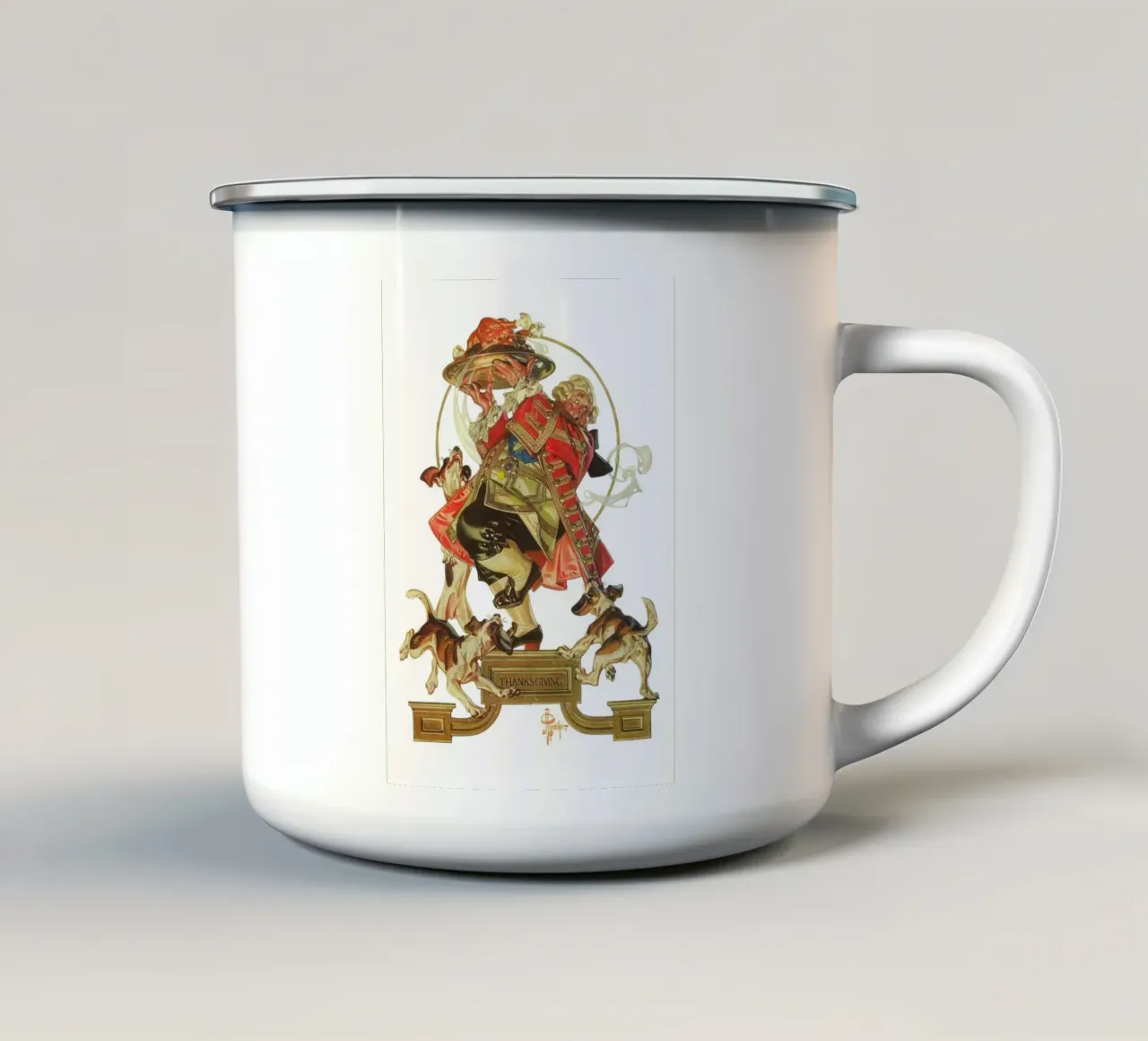 JCL 018 taza de esmalte de JC Leyendecker