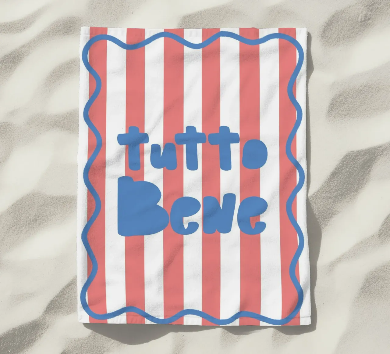 Tutto Bene telo mare da Attaboy Dsgn