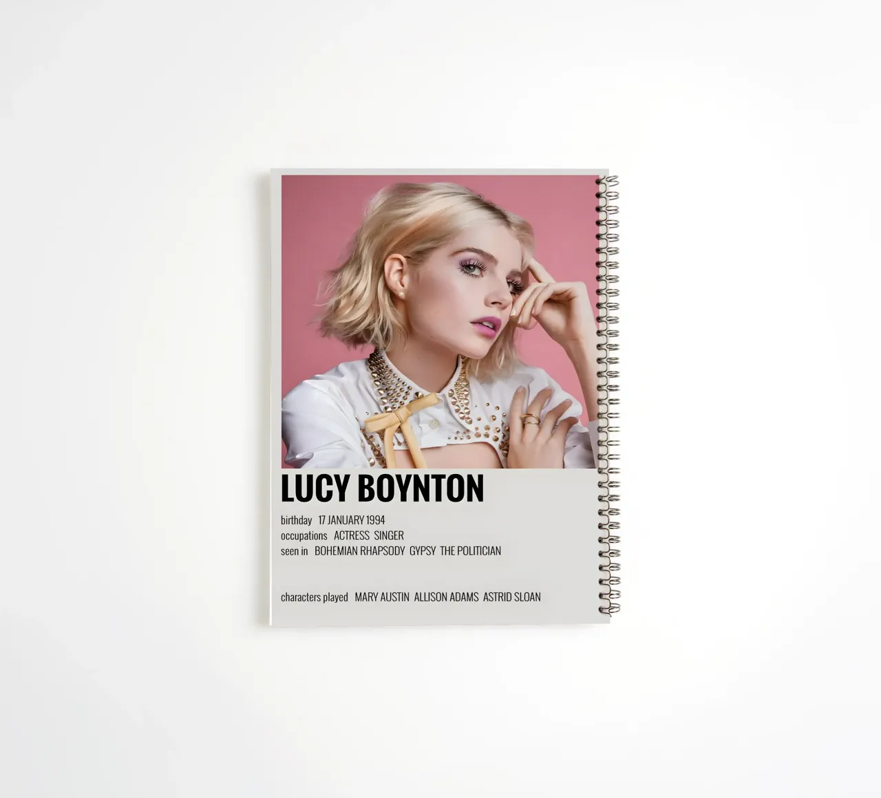 LUCY BOYNTON spiral notebook by MVFminimalist