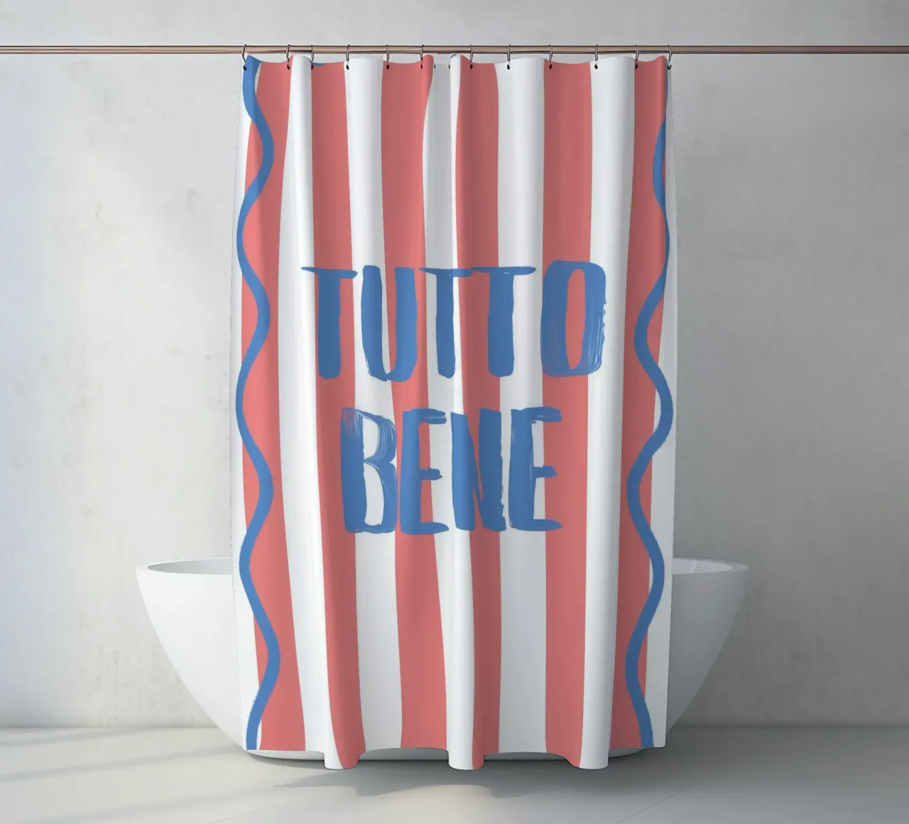 Tutto Bene Duschvorhang von Attaboy Dsgn