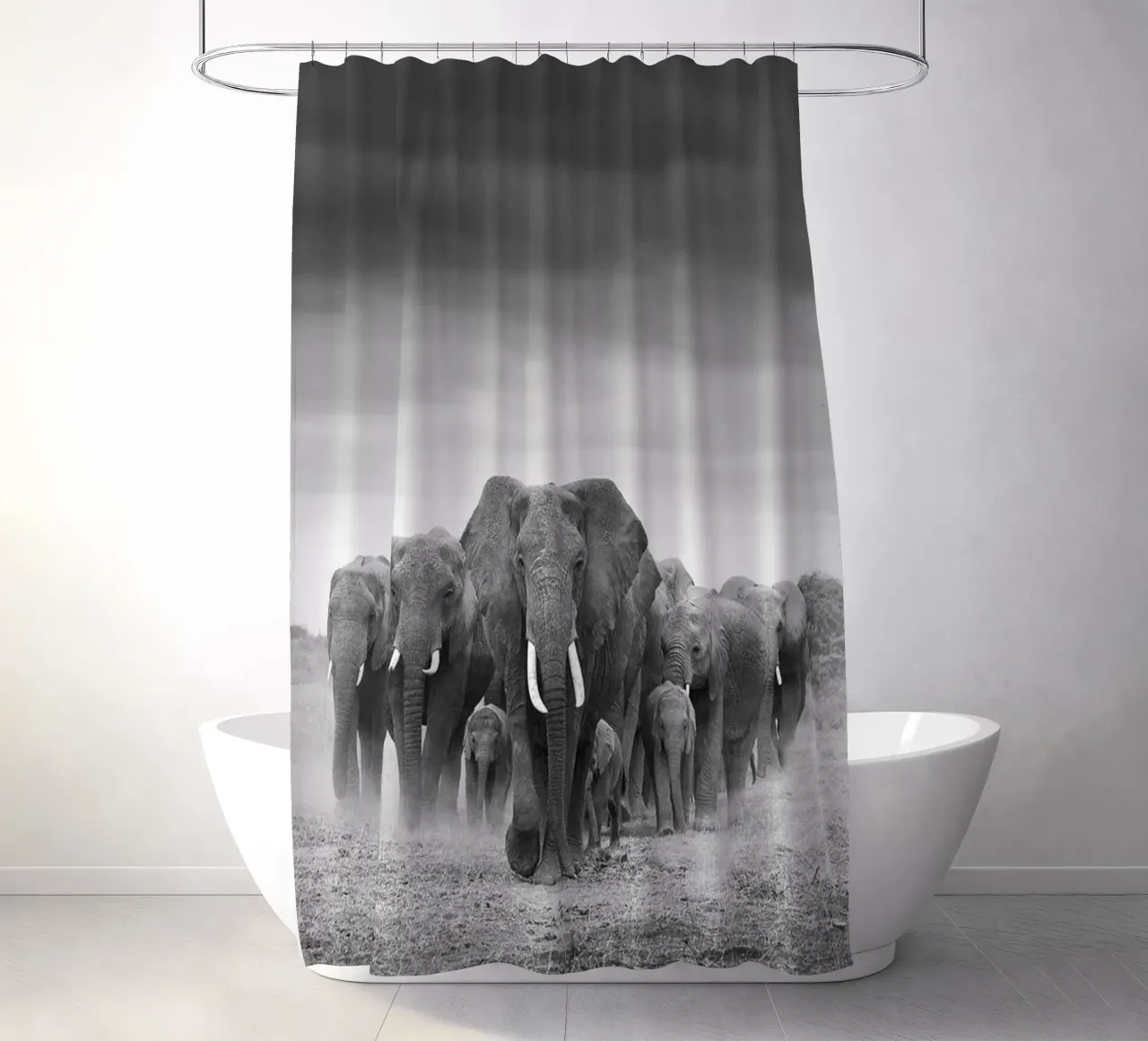 The King With family shower curtain by christal shop