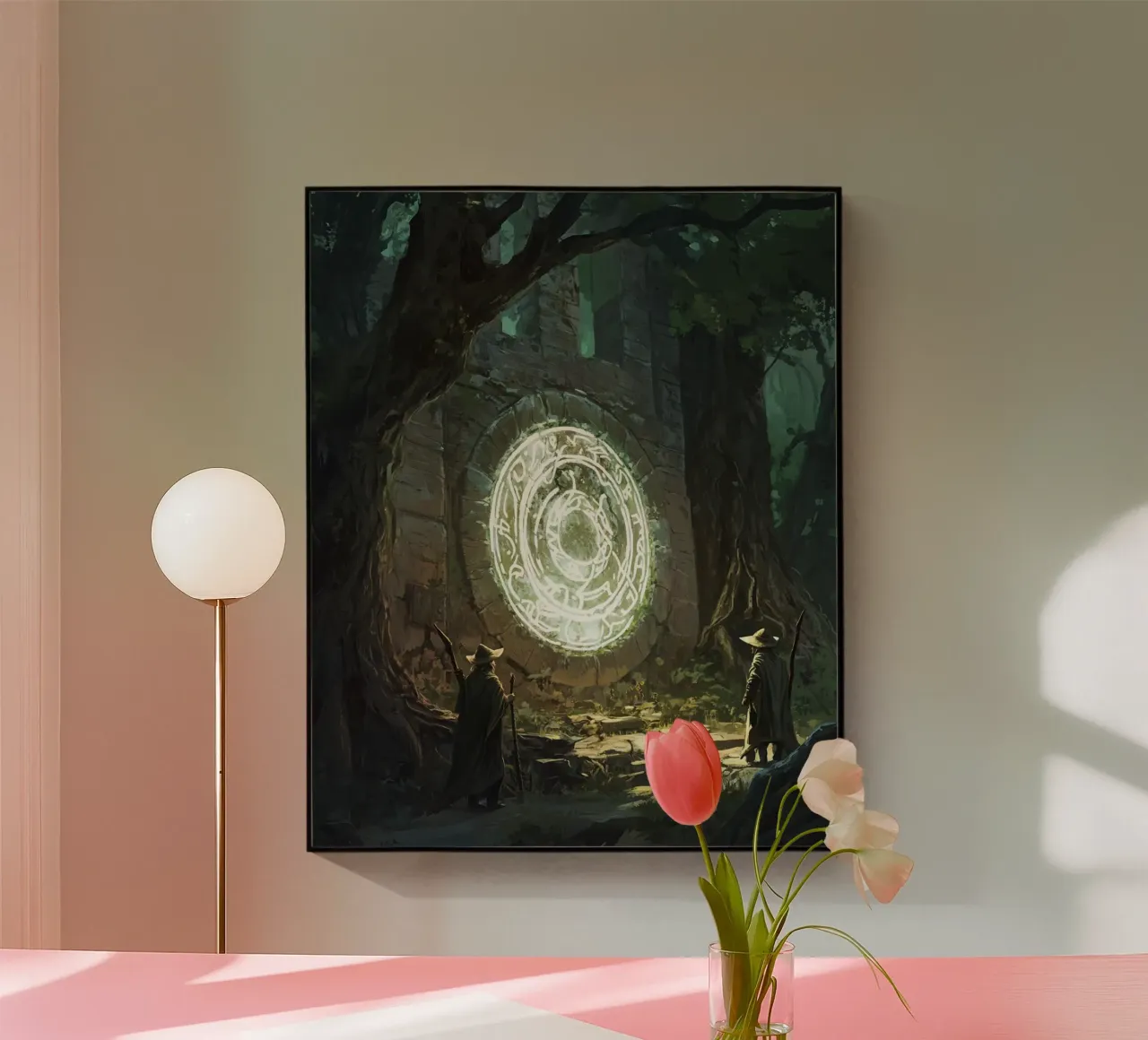 La porte des Elfes - La lumière de la langue ancienne plexiglas de Mittelerde Atelier