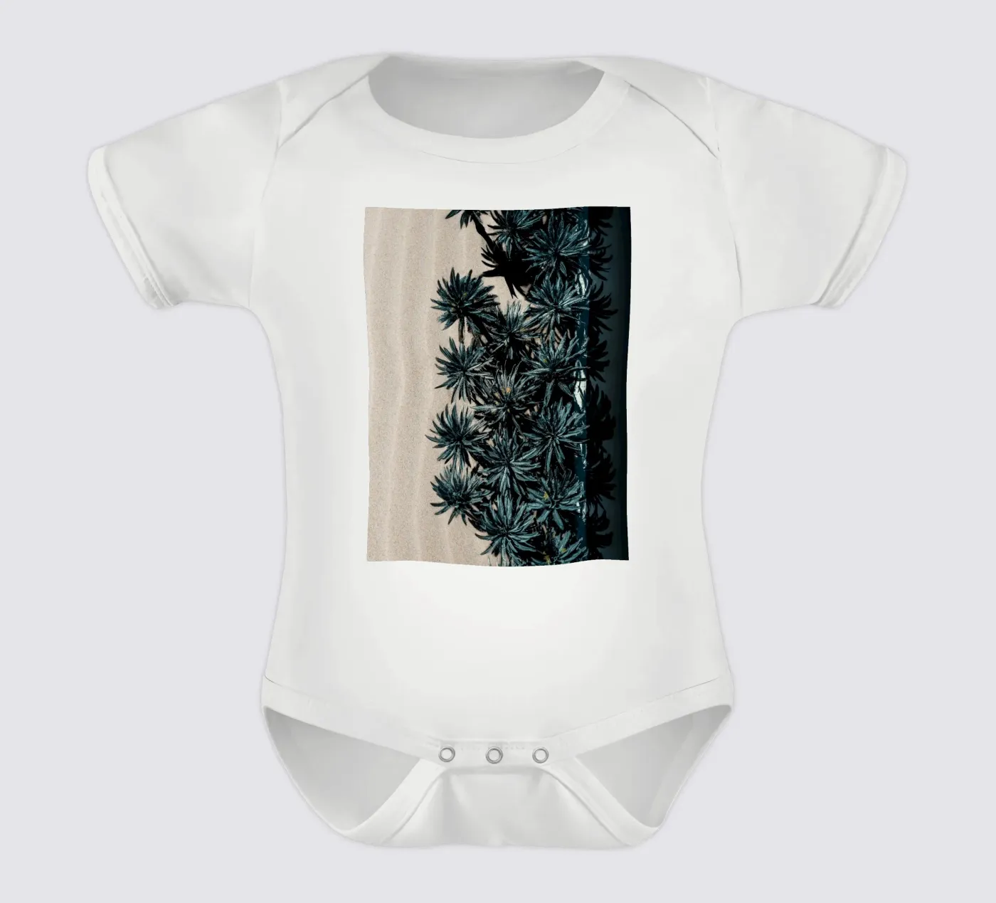 Split Terrain short-sleeve baby romper by somewhere.soul.escape