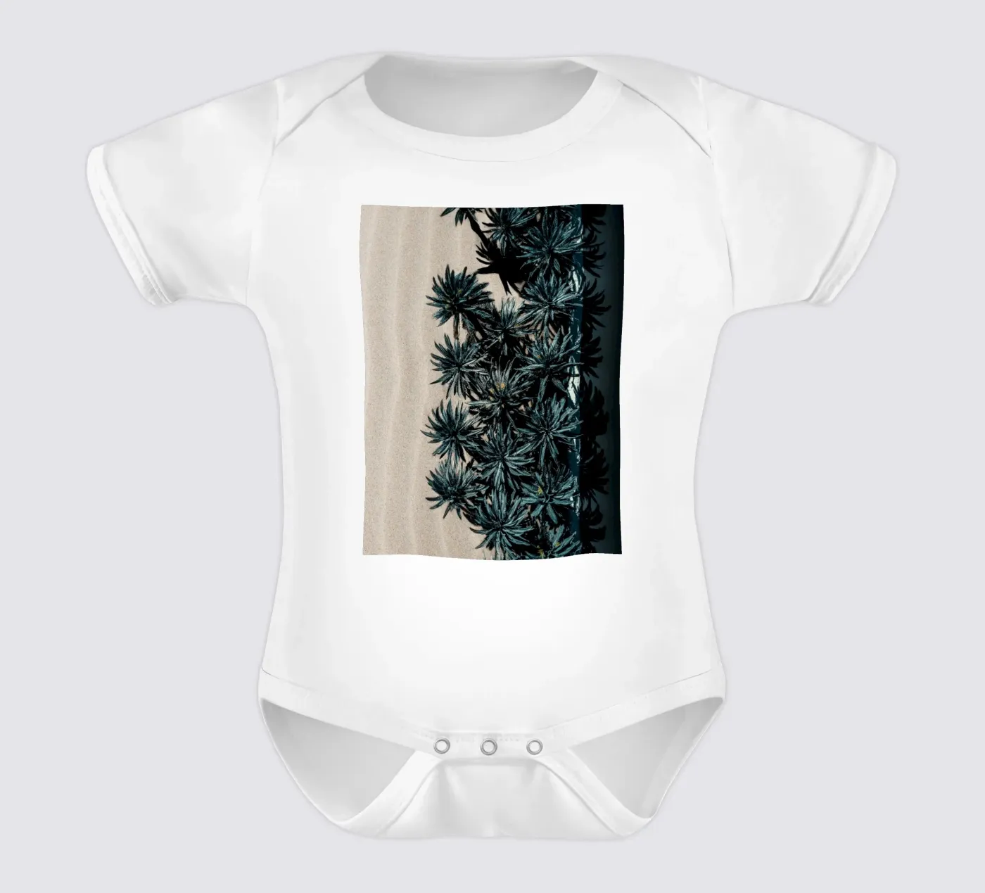 Split Terrain short-sleeve baby romper by somewhere.soul.escape