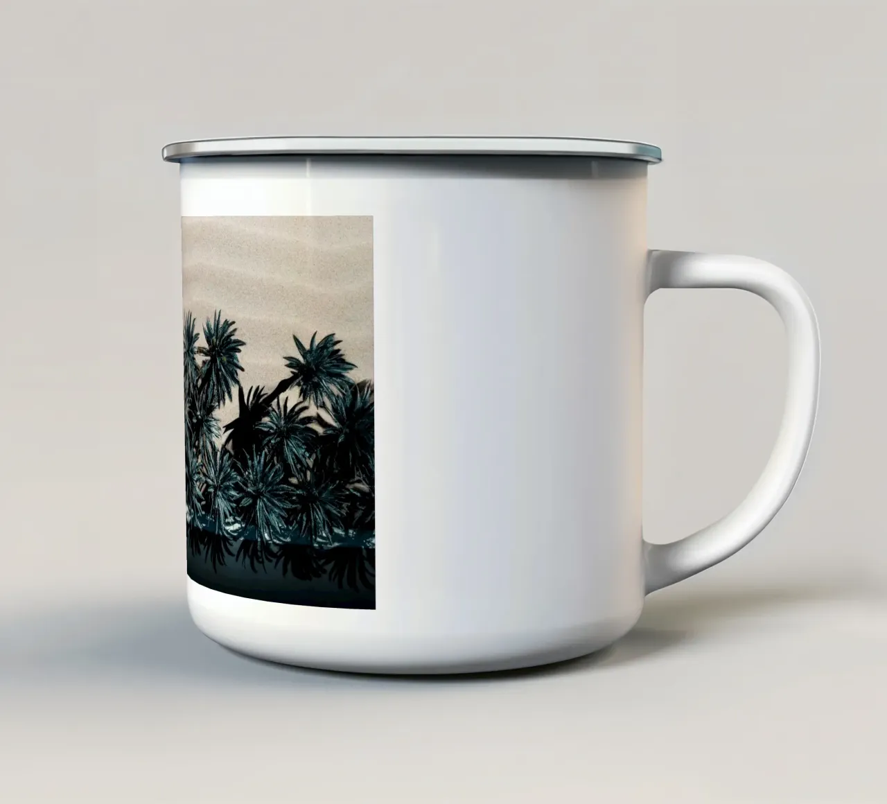 Split Terrain Emaille Tasse von somewhere.soul.escape