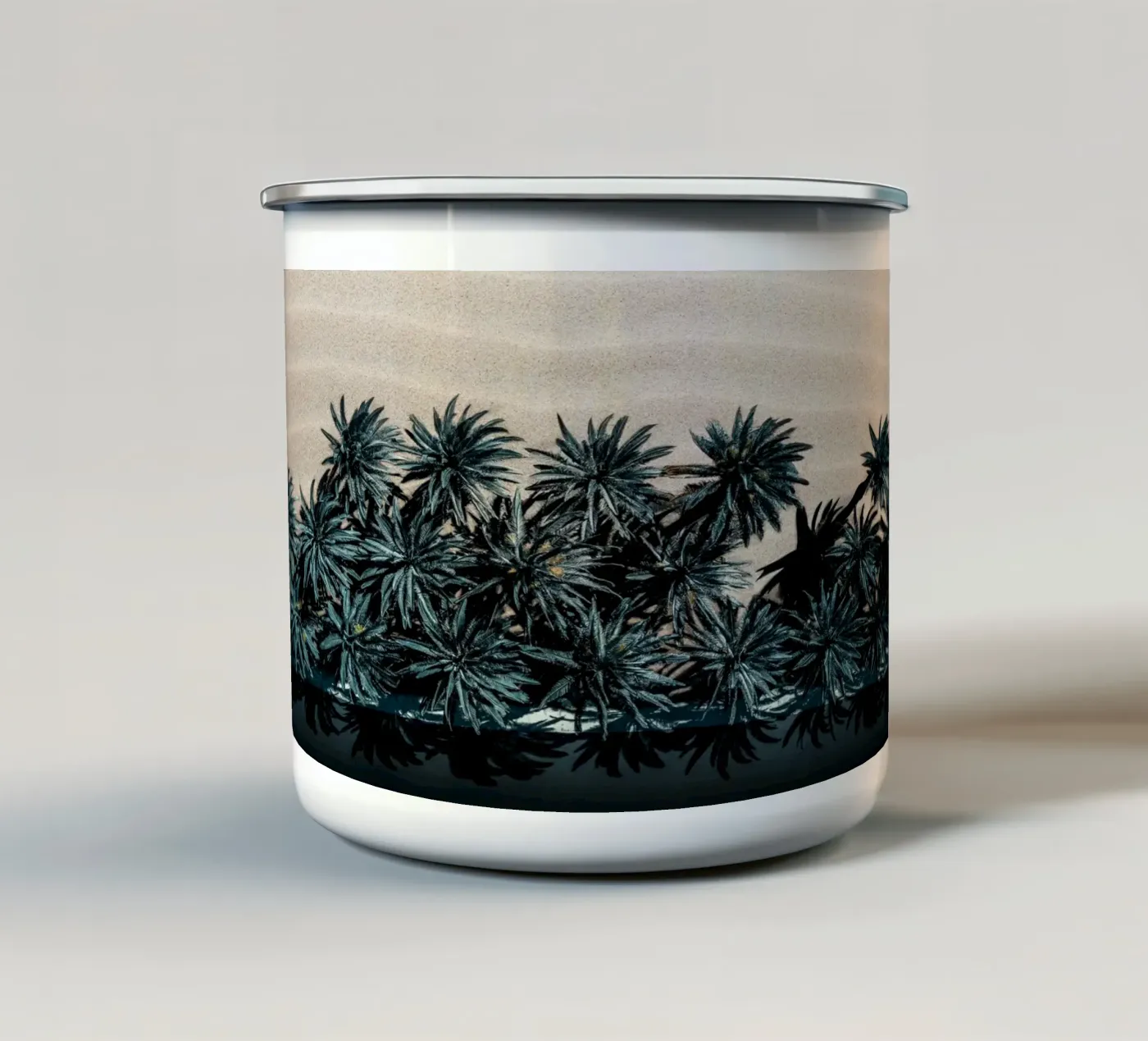 Split Terrain enamel mug by somewhere.soul.escape