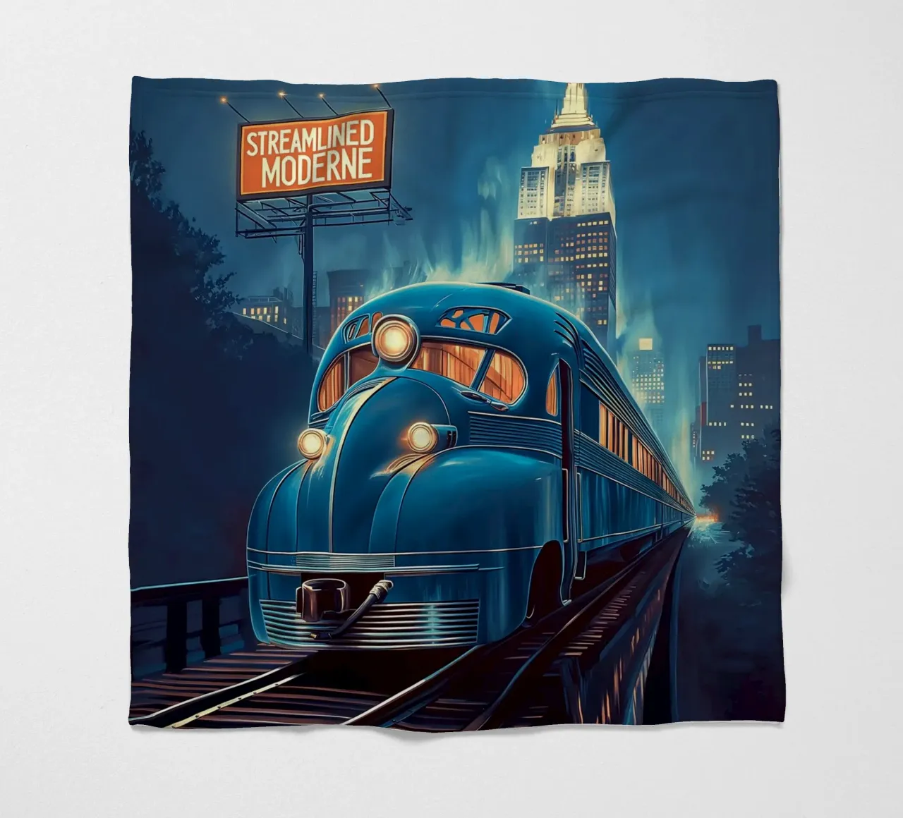 Treno Art Deco coperta in pile da Fleur de Lys