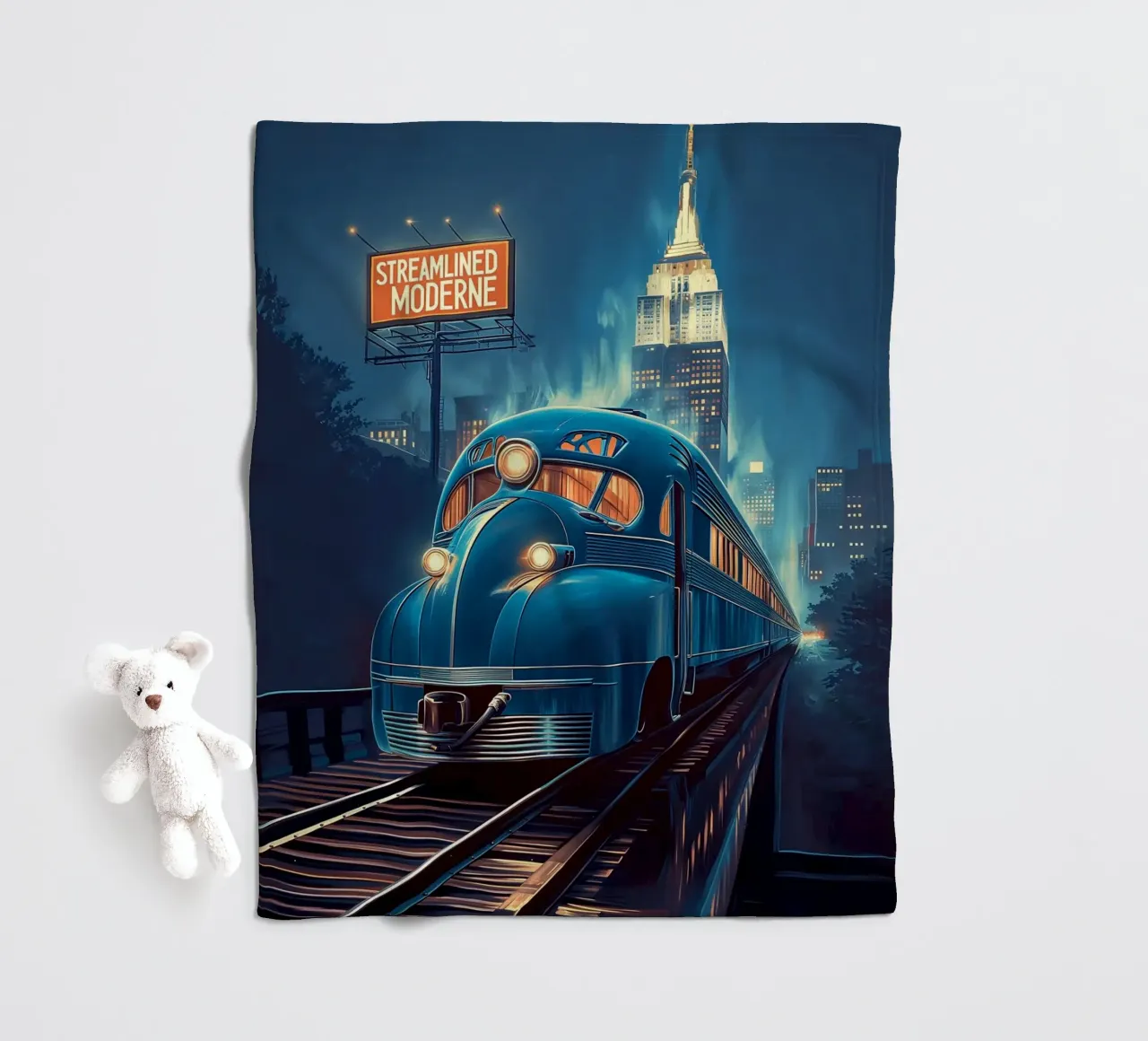 Treno Art Deco coperta in pile da Fleur de Lys