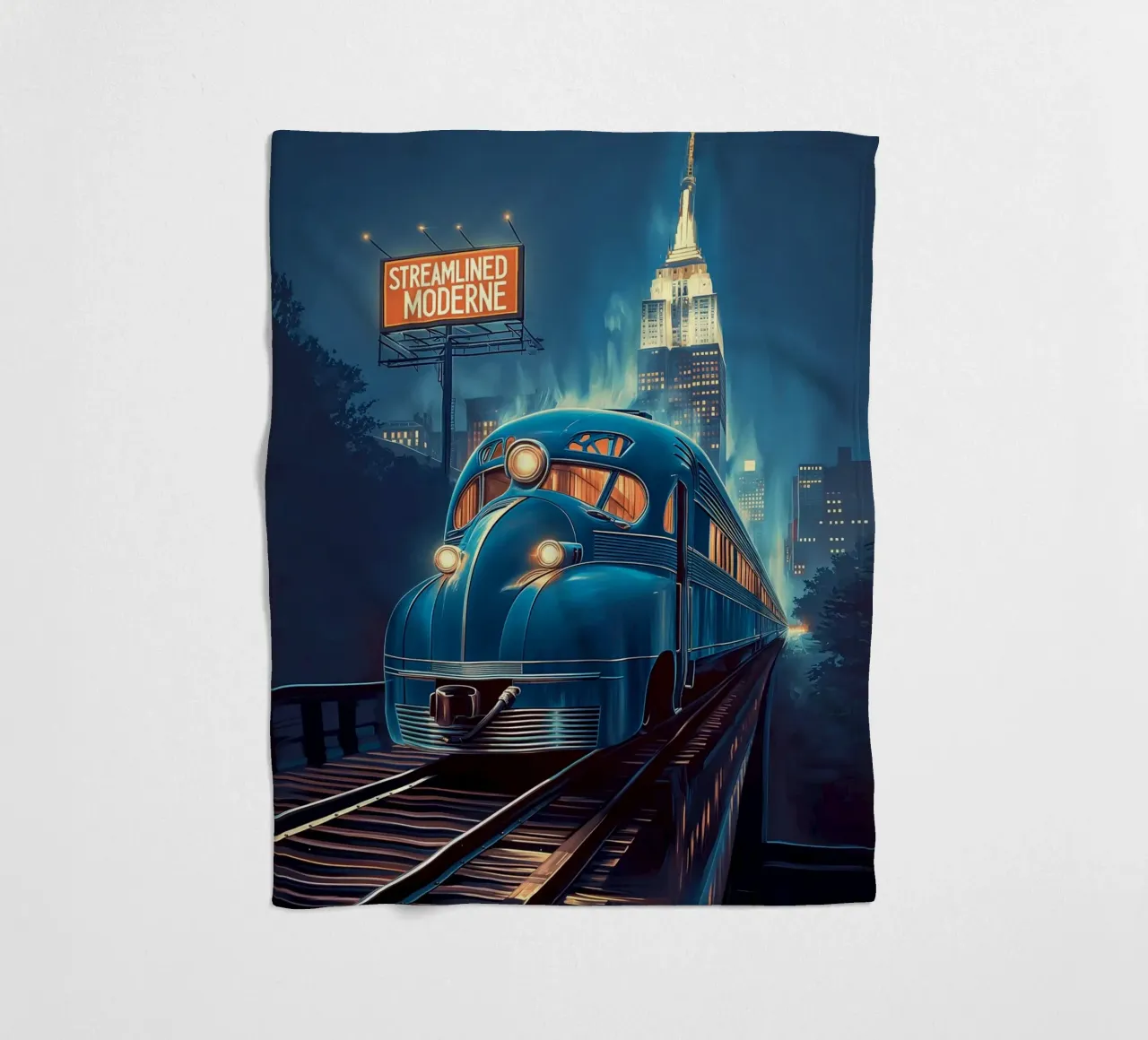 Treno Art Deco coperta in pile da Fleur de Lys