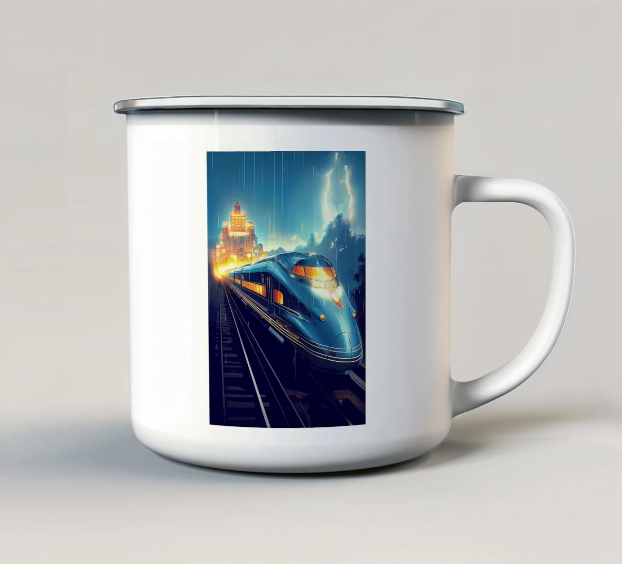 Espresso Art Deco tazza in smalto da Fleur de Lys