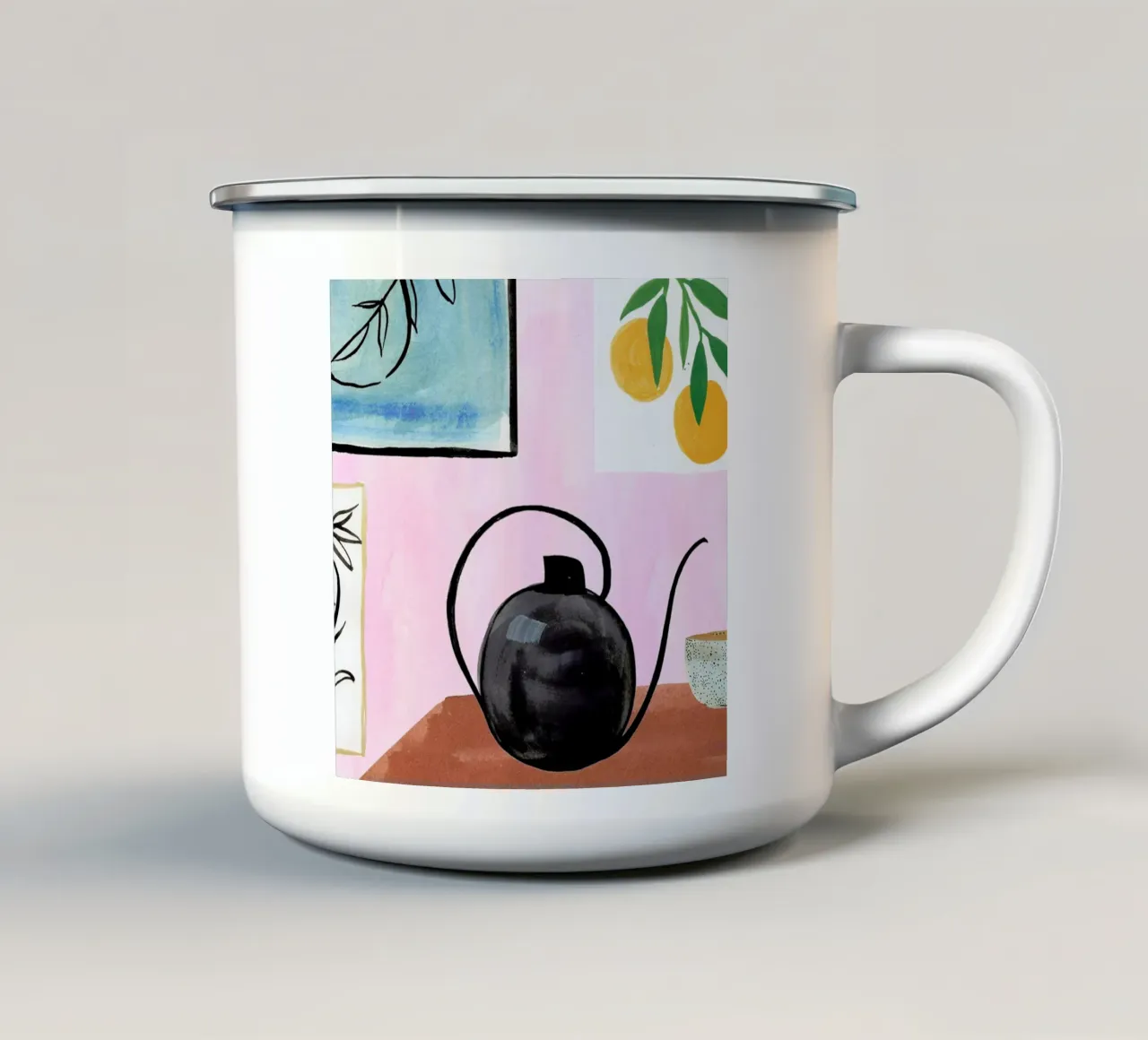 Little Pot tazza in smalto da Laura Page