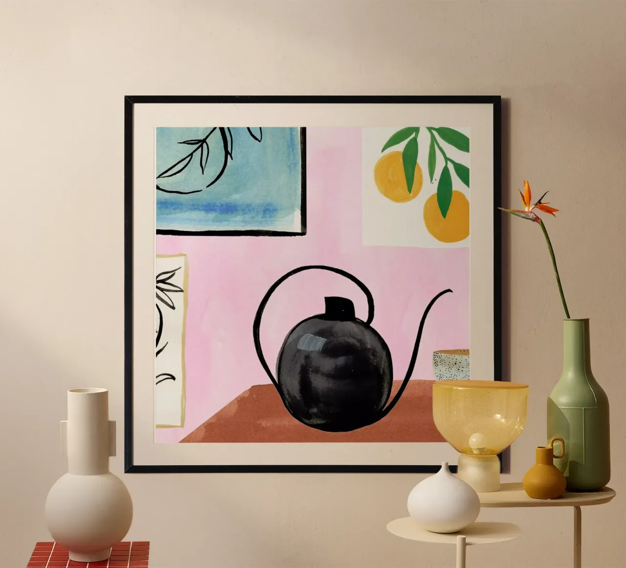 Little Pot poster con telaio in plastica da Laura Page