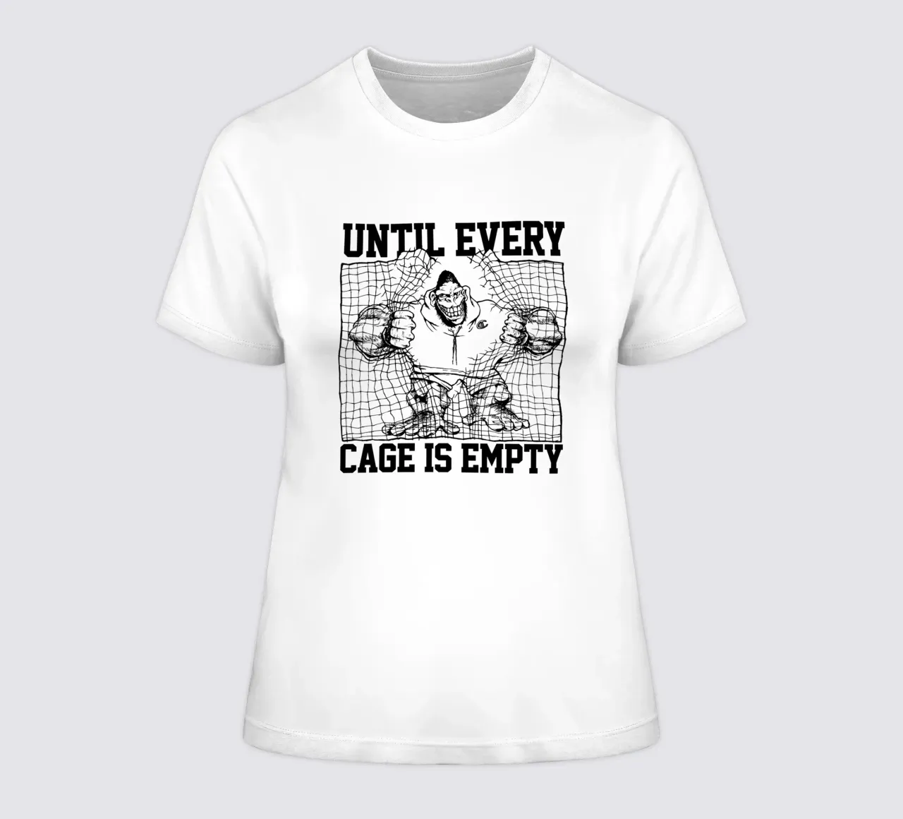 Gorilla Biscuits Until Every Cage Is Empty t-shirt da donna da kiwirsemplok