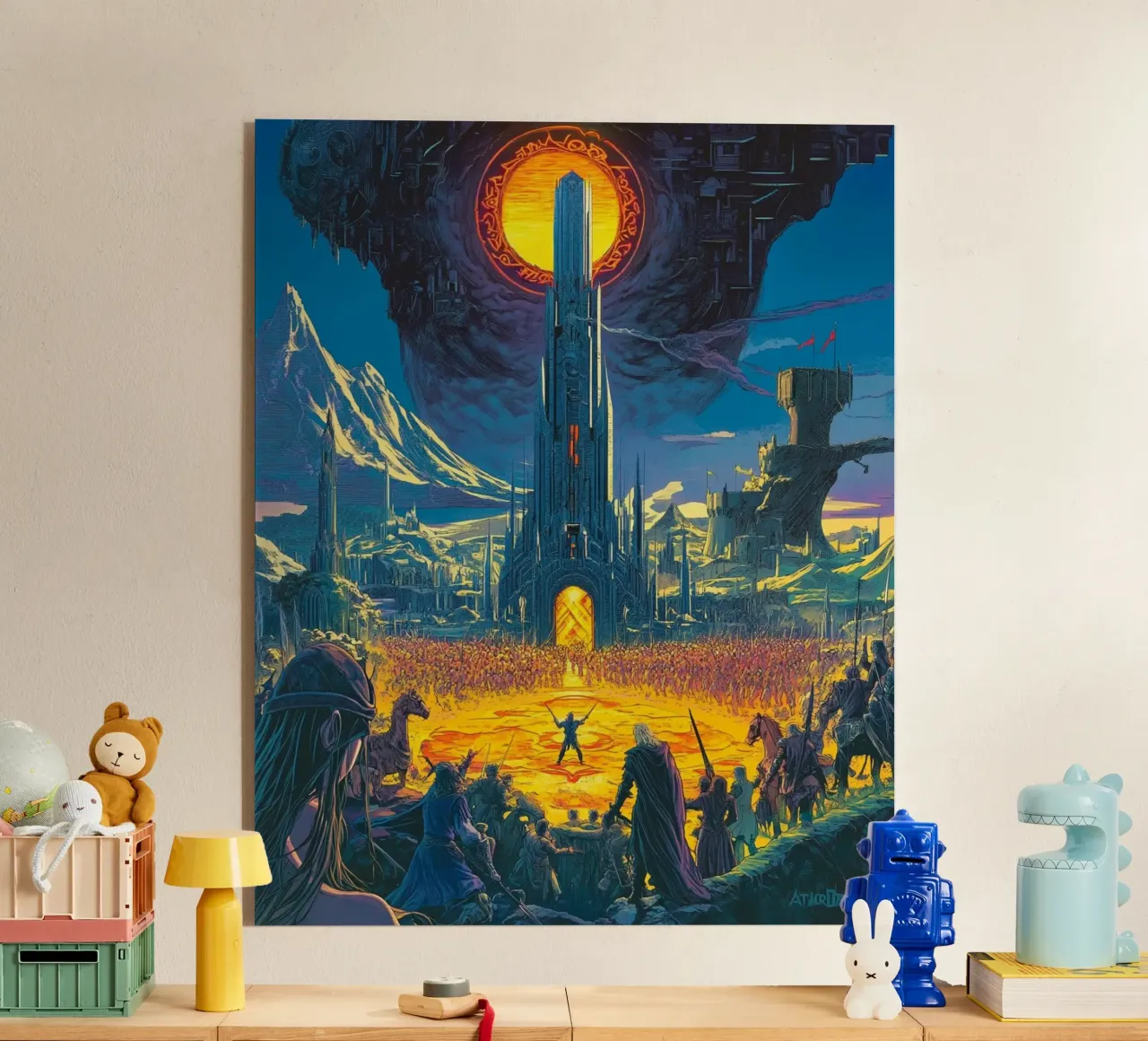 The Convergence – Aragorn’s March Through Worlds acrylic glass by Mittelerde Atelier