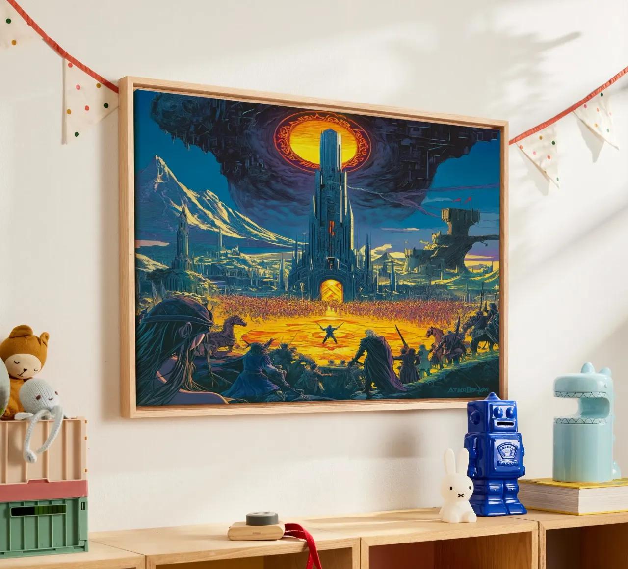 The Convergence – Aragorn’s March Through Worlds canvas by Mittelerde Atelier