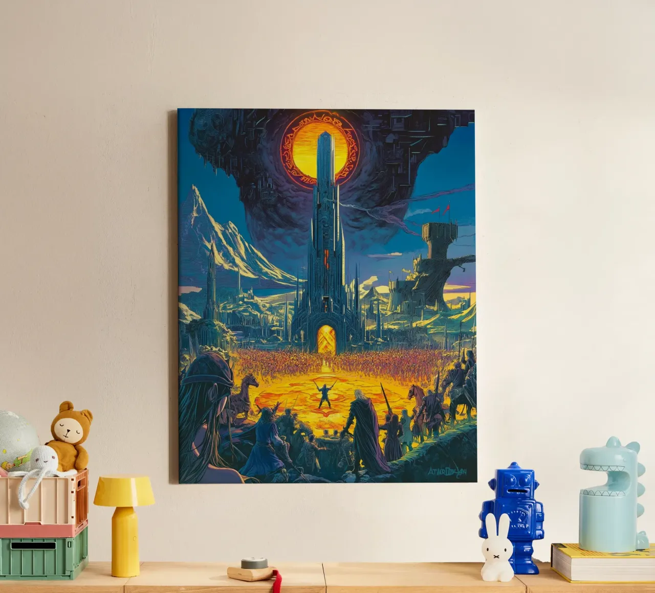 The Convergence – Aragorn’s March Through Worlds canvas by Mittelerde Atelier