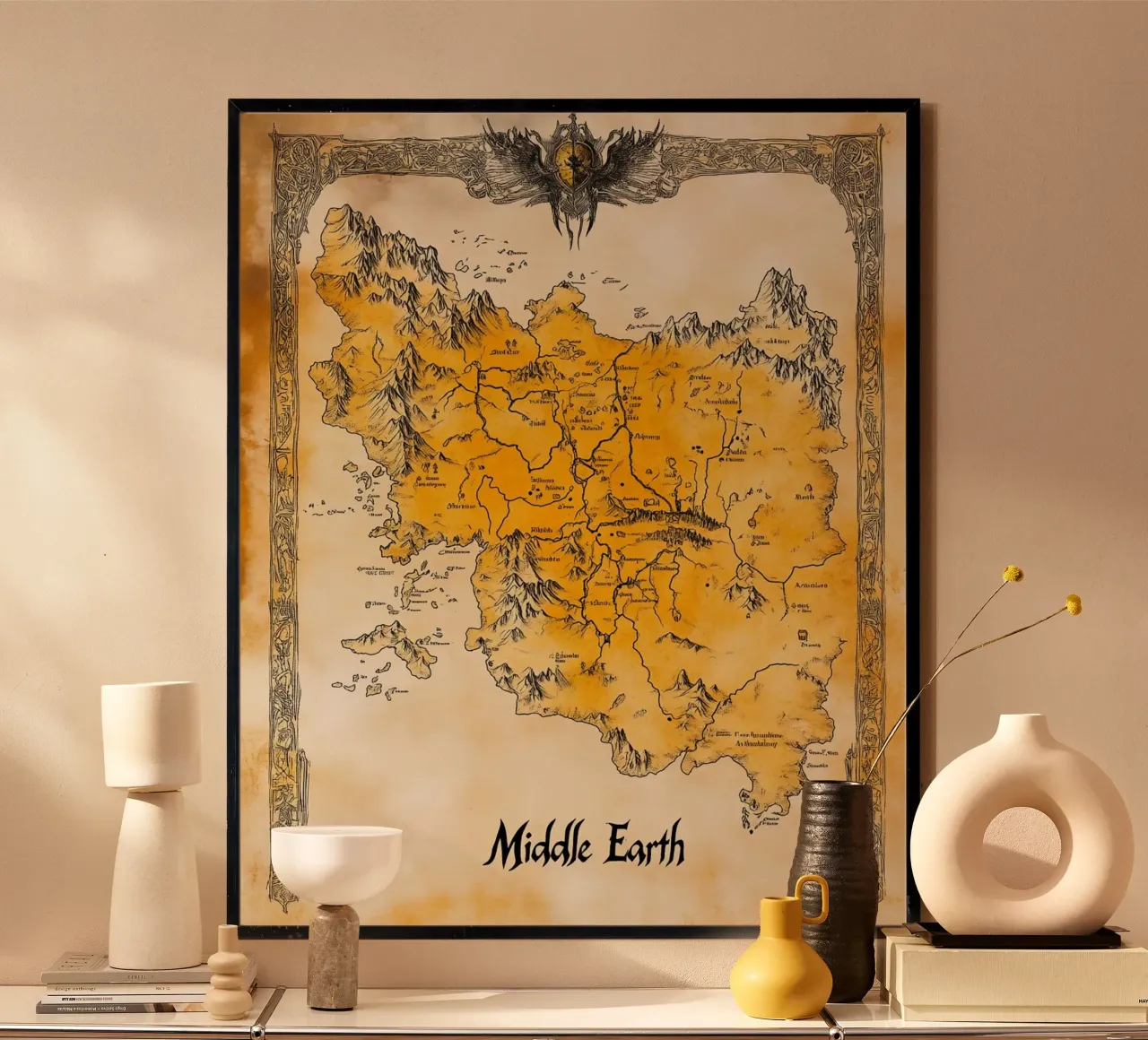 Map of Middle-earth – Forgotten Realms Edition hahnemühle by Mittelerde Atelier