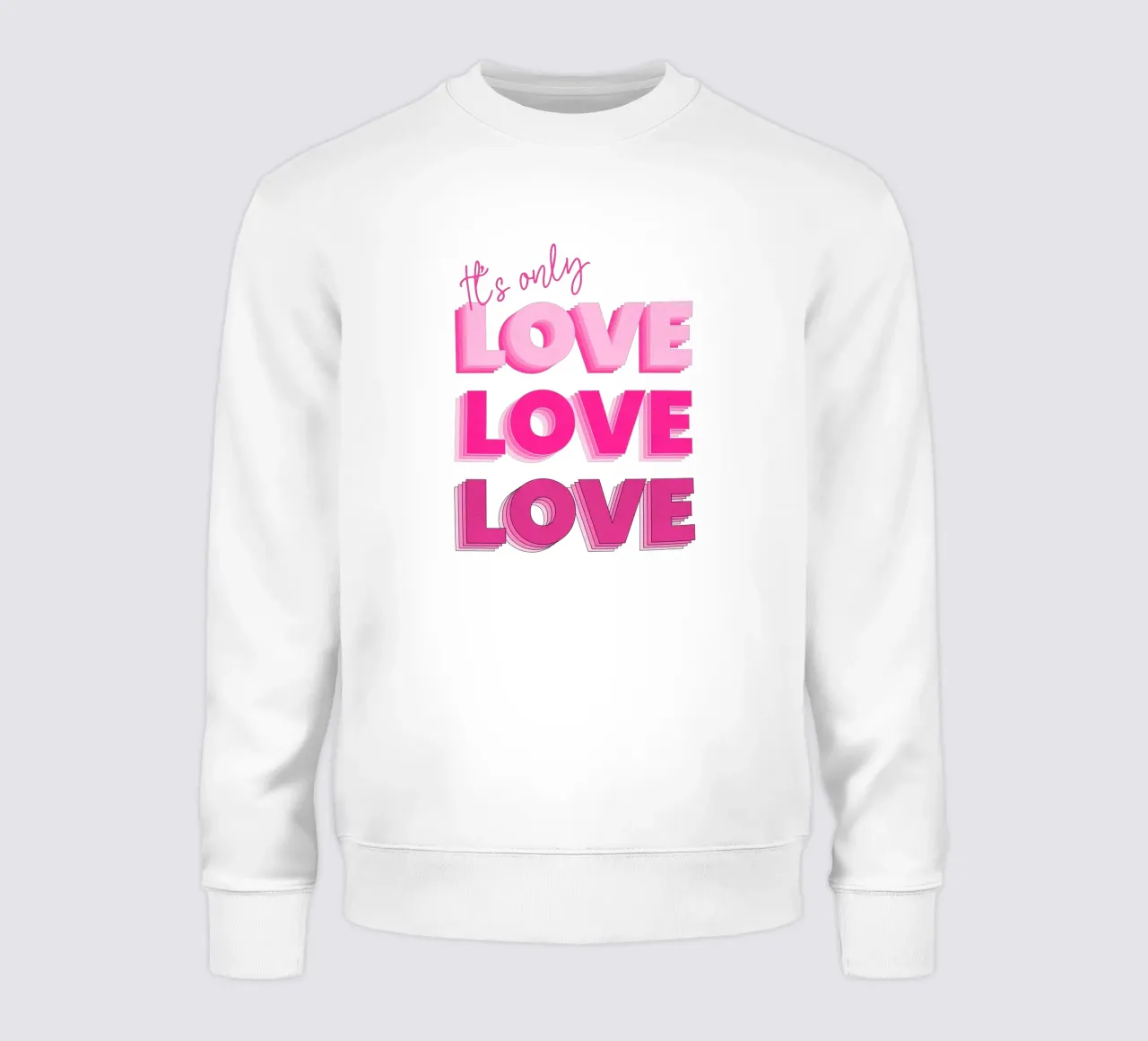 Amore a strati - Poster artistico con testo sfumato rosa felpa da showmemars