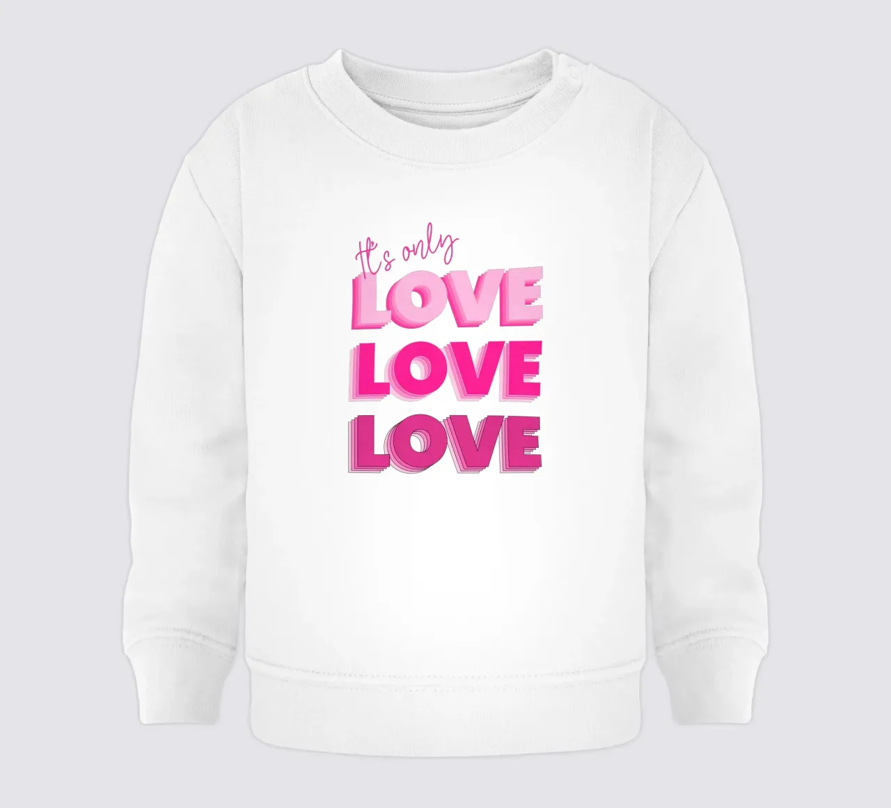Amore a strati - Poster artistico con testo sfumato rosa felpa neonato da showmemars