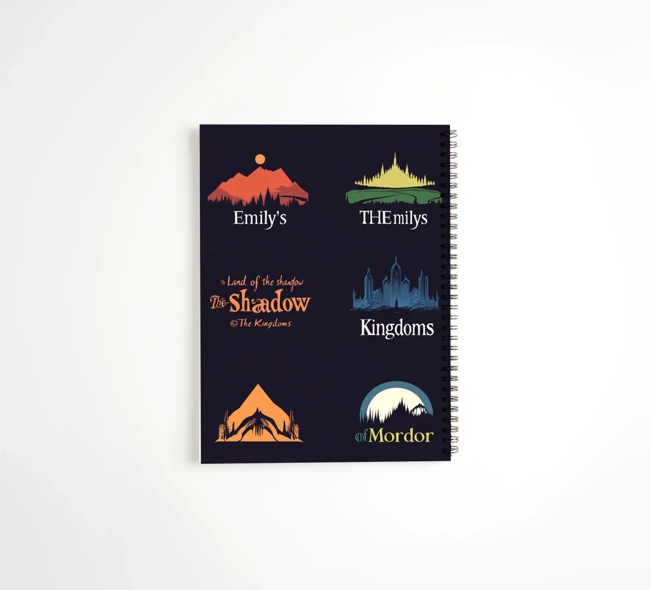 Minimal Vector Logo Pack – The Kingdoms of Mordor & Emily’s spiral notebook by Mittelerde Atelier