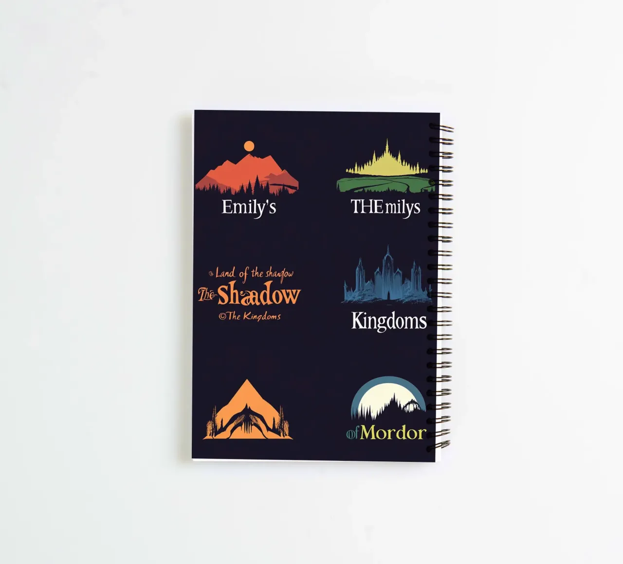 Minimal Vector Logo Pack – The Kingdoms of Mordor & Emily’s spiral notebook by Mittelerde Atelier