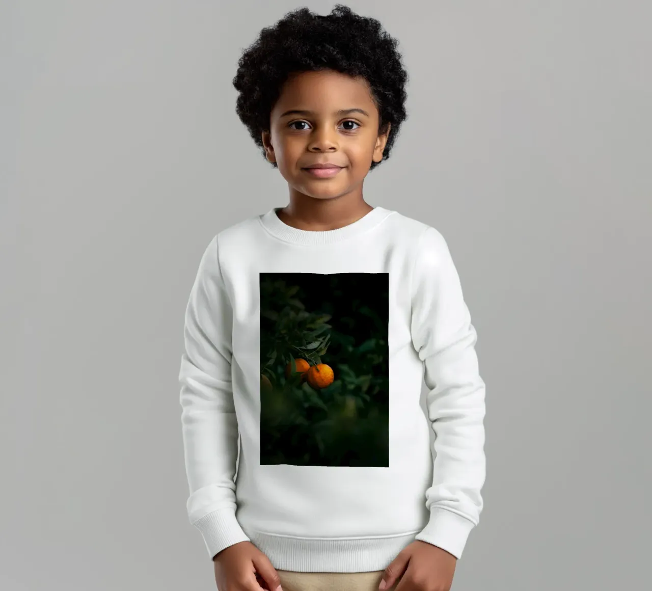 orange citrus kids sweatshirt by Earthly Visions