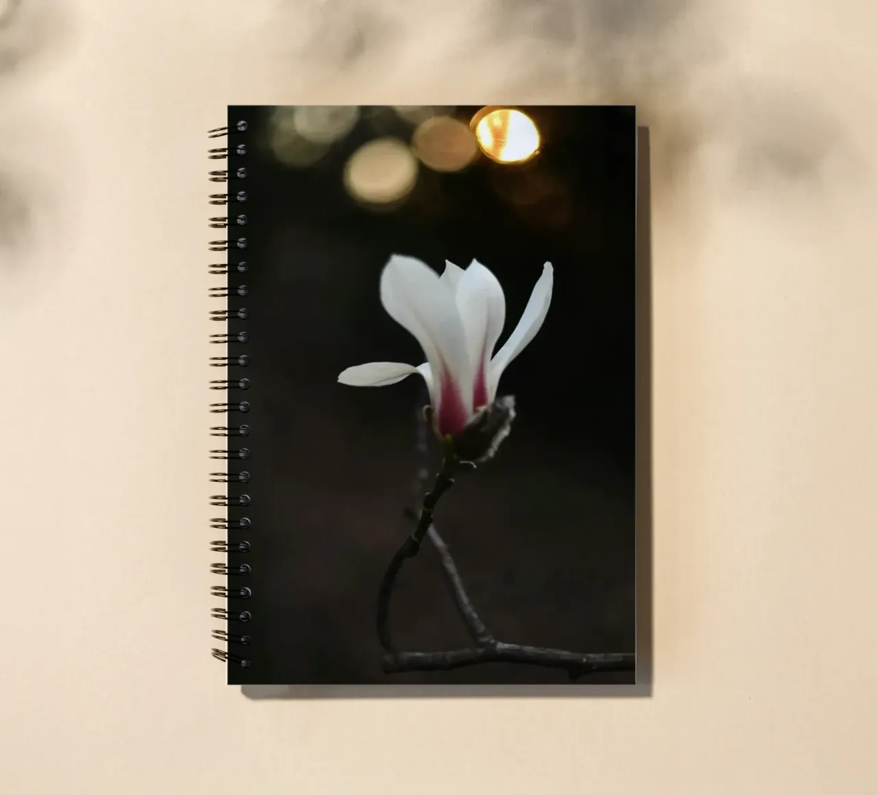 magnolia flower spiral notebook by Earthly Visions