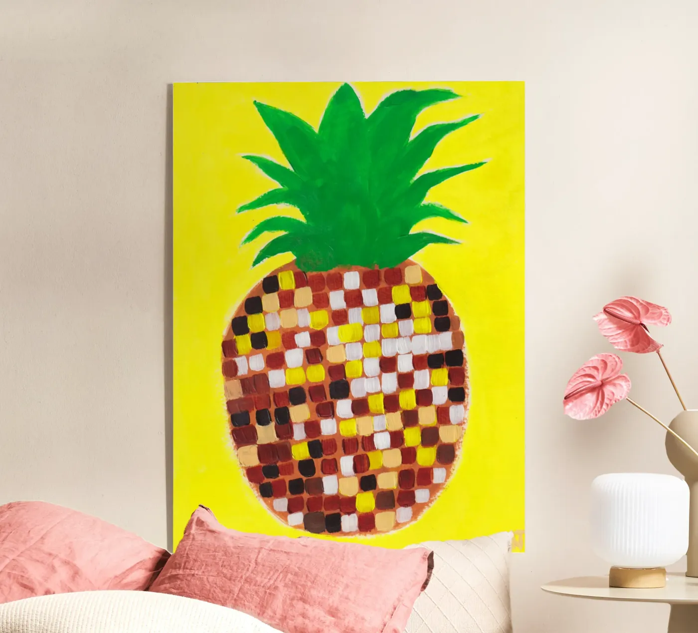 Disco Pineapple acryl van Natasha Joseph