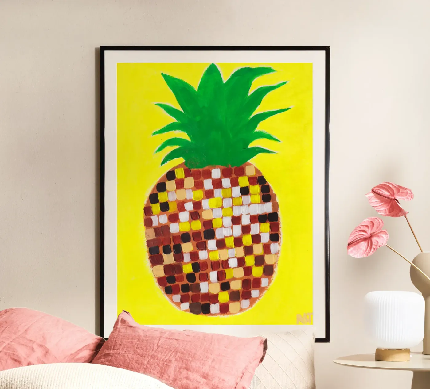 Disco Pineapple Poster von Natasha Joseph