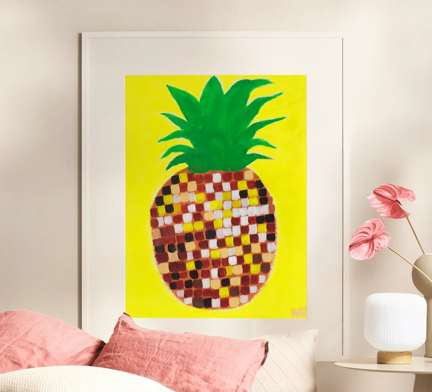 Disco Pineapple Poster von Natasha Joseph