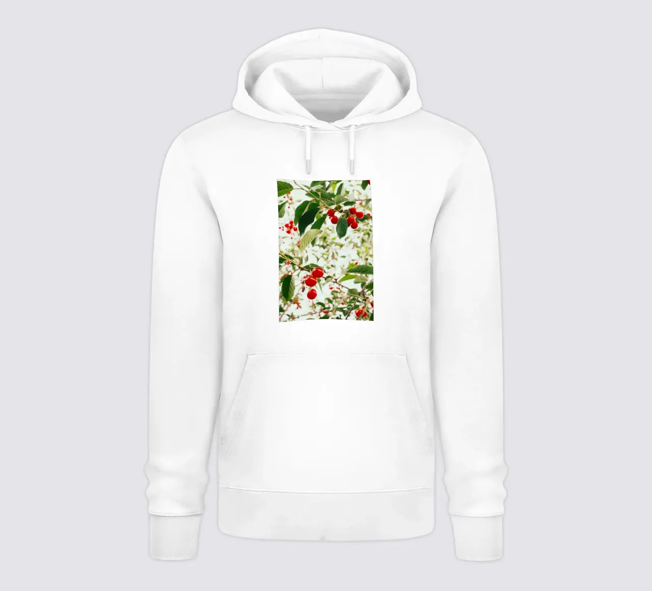 ciliegie rosse felpa con cappuccio da Earthly Visions