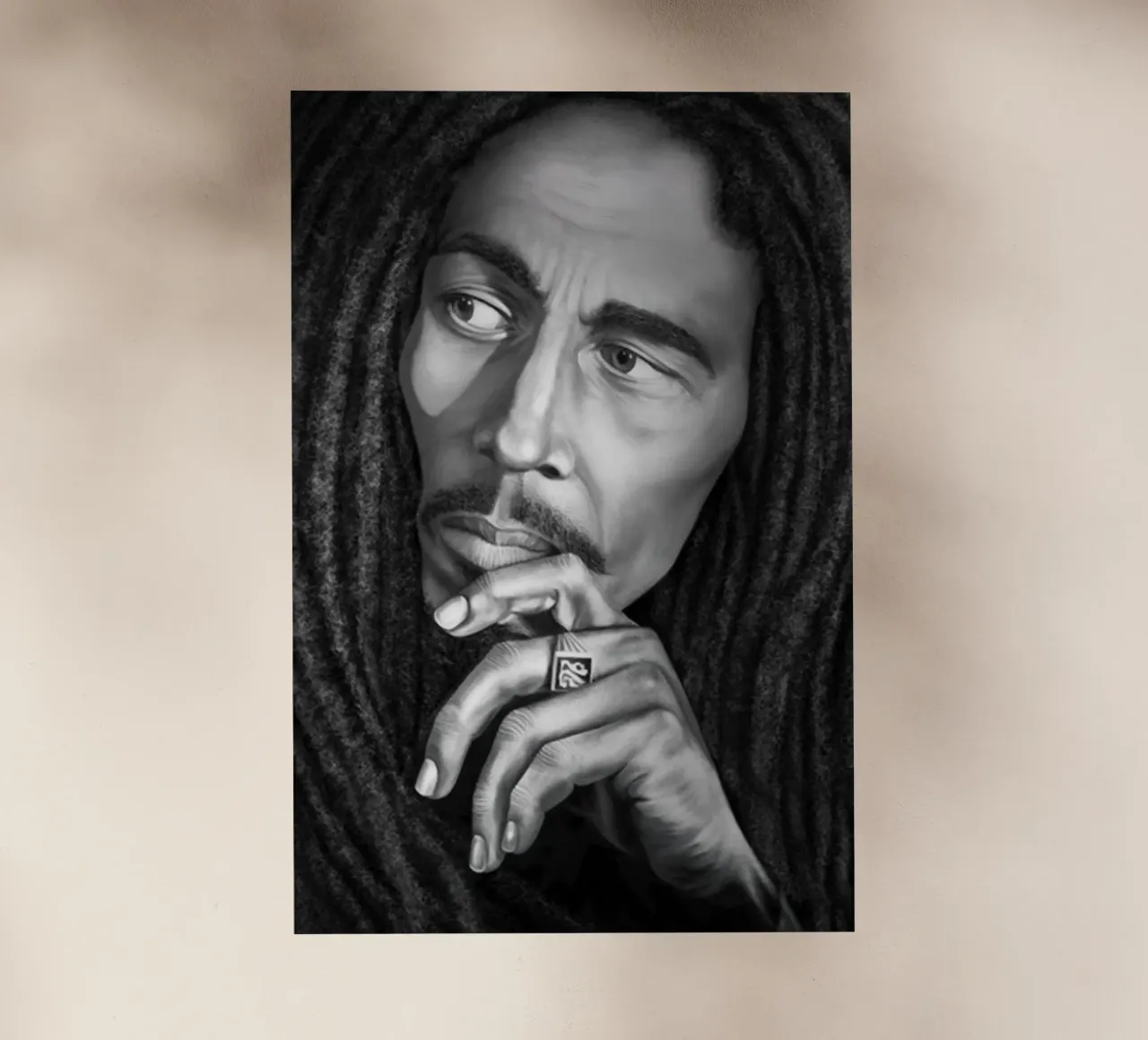 Bob Marley BW pellicola backlit da nicol shop