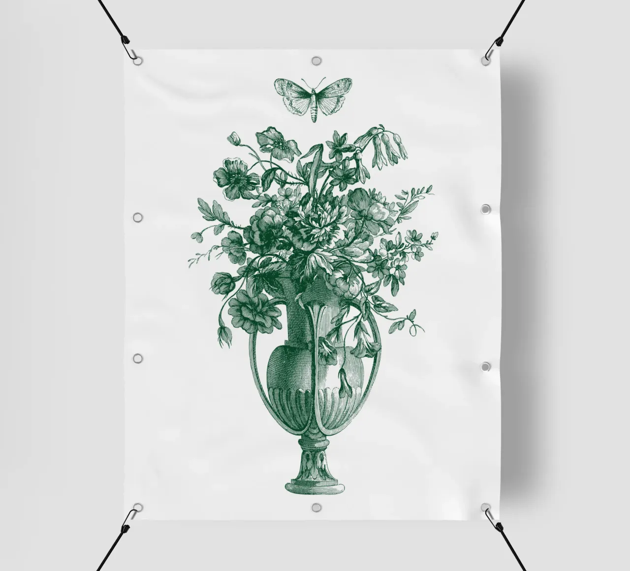bouquet vintage e di farfalle telo in pvc da morphinaeblue