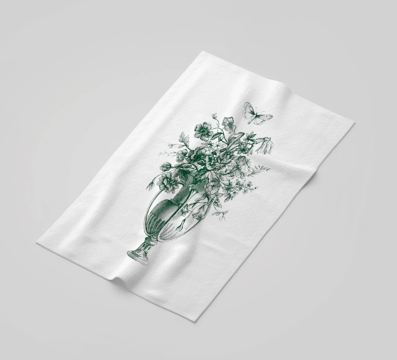 vintage and butterfly bouquet beach towel by morphinaeblue