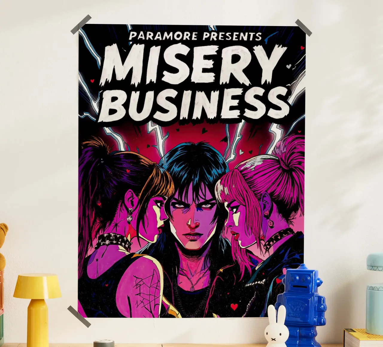 Affari di miseria poster con telaio in legno da lucasmeier