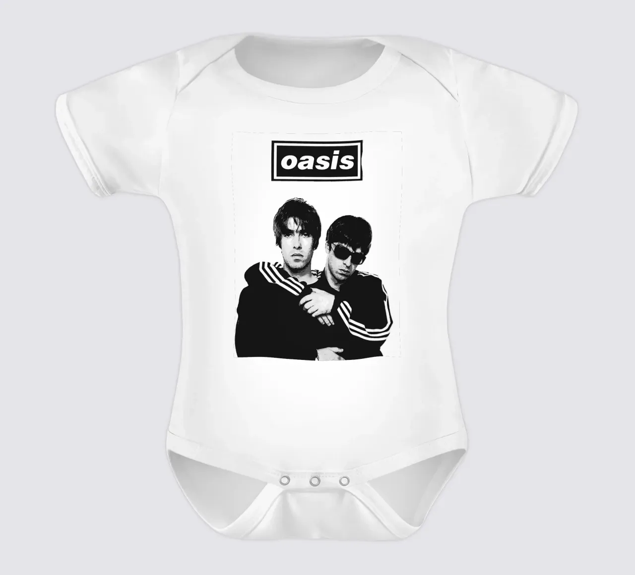 oasis band art short-sleeve baby romper by vanhesling