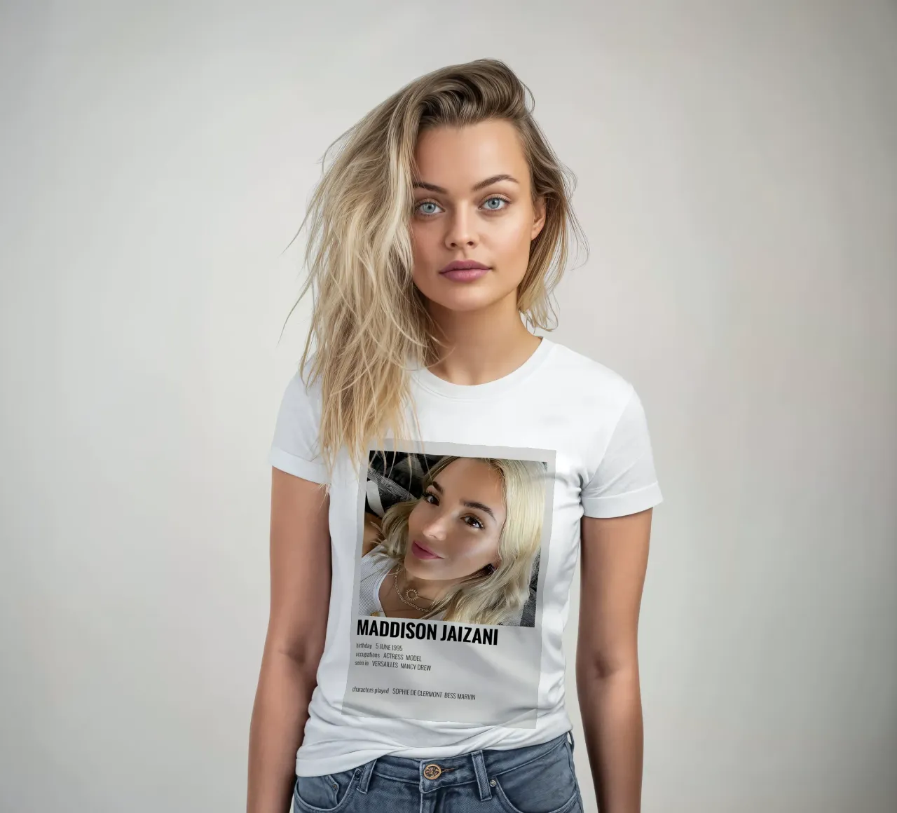 MADDISON JAIZANI women's fitted t-shirt by MVFminimalist