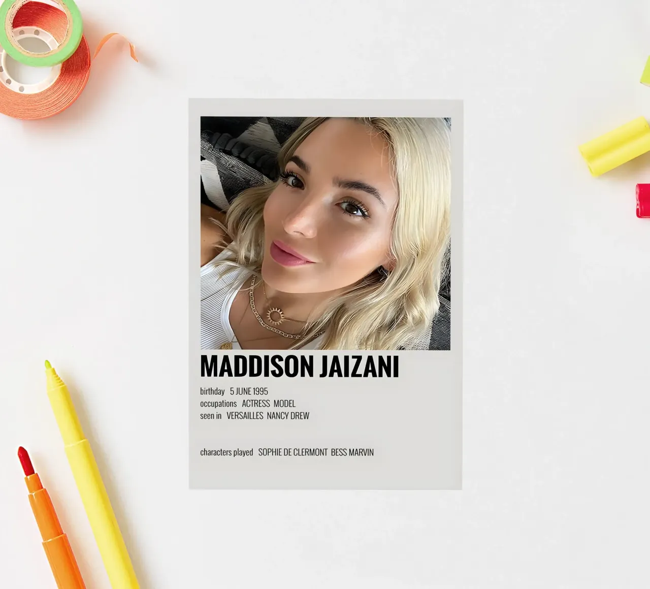 MADDISON JAIZANI adesivo da MVFminimalist